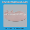 Anillo de servilleta de cerámica en forma de zorro rosa hecho a mano para la venta al por mayor
